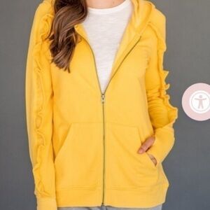 Evys Tree Sample - Brittany Hoodie in Yellow Size Medium